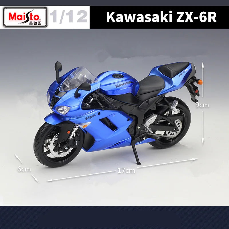 Diecast Kawasaki Ninja ZX6R Racing Motorcycle Model 1 to 12 Scale