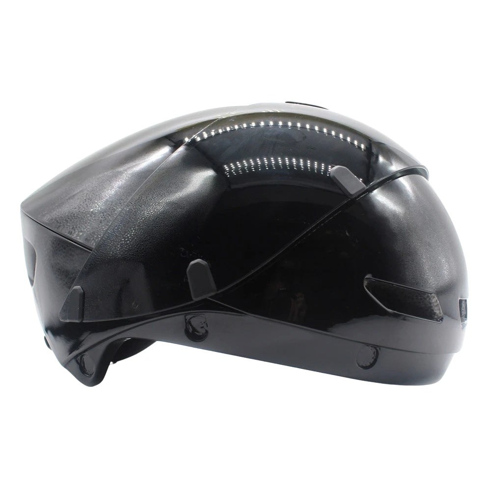 Aerodynamic Triathlon Cycling Helmet With Magnetic Goggles