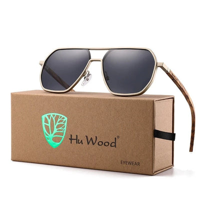 Alloy Sunglasses Men Women Wooden Polarized Sun Glasses Driving Uv400