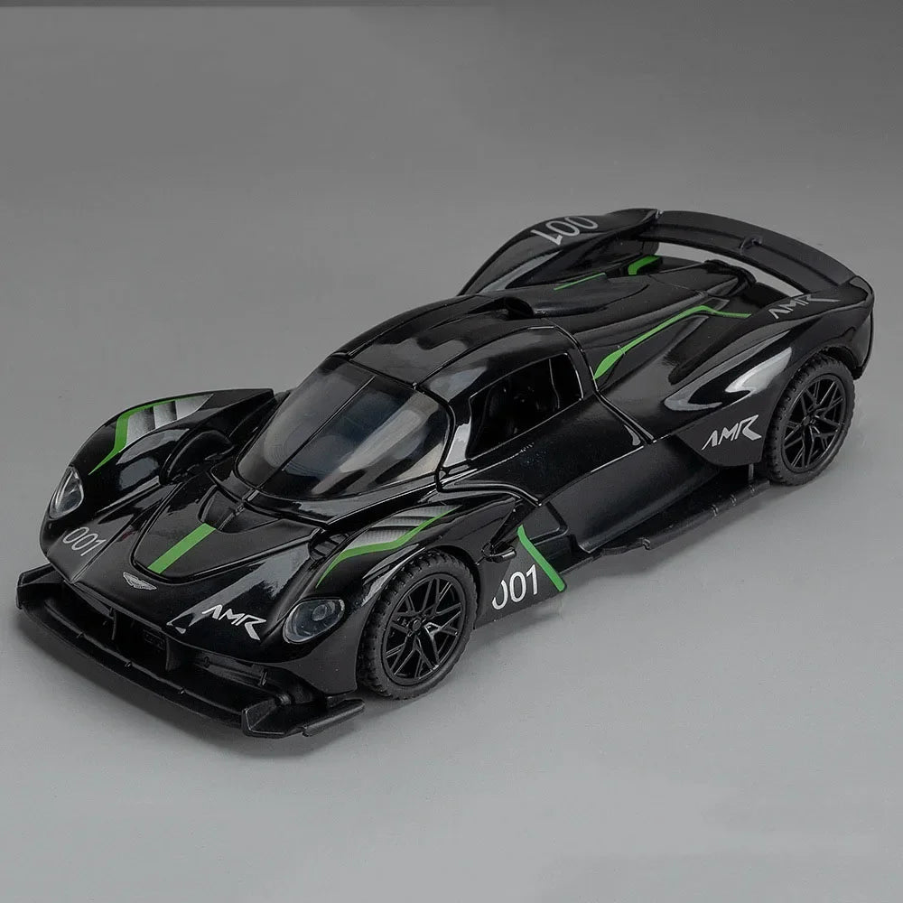 1:32 Scale VALKYRIE Sports Car Model Toy Alloy Diecast Doors Opened Music Light Doors Opened Vehicles Models Christmas Gift