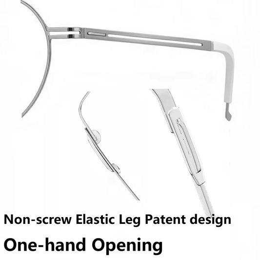 Diamond Shape Titanium Polygon Eyeglasses Frame