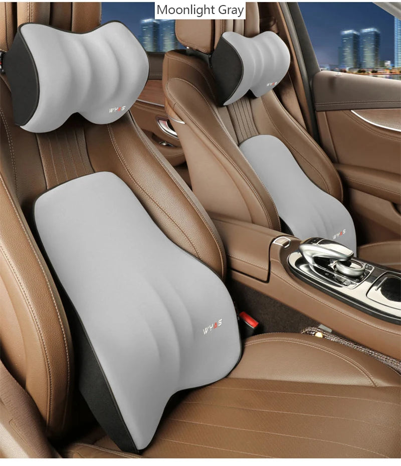 Car Lumbar Support Headrest Neck Pillow Support Universal Soft Neck Pillows Cushion Car Memory Foam Lumbar Pillow Back Support