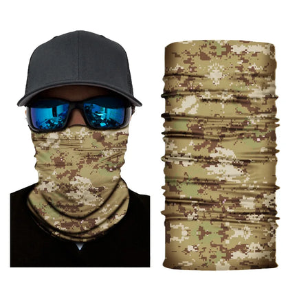 Camouflage Mountaineering Neck Scarves Outdoor Riding Windproof Mask Summer Sun Protection Headscarf