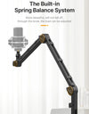 Desktop Microphone Boom Arm Stand Extend 1/4'' 3/8'' 5/8'' Screw 90° Hover Bracket for DSLR GoPro Smartphone