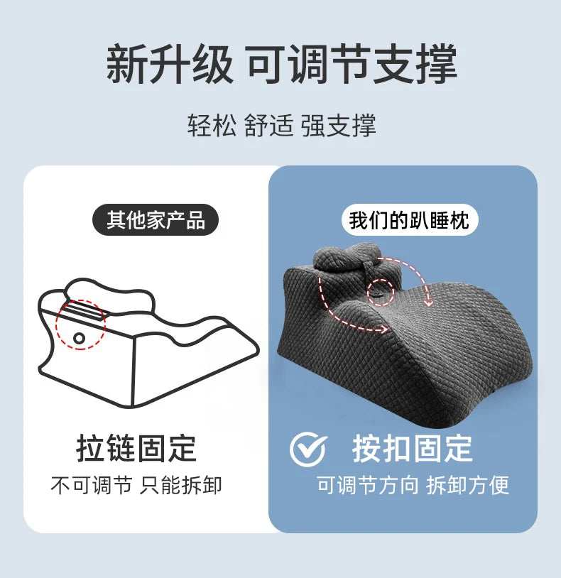 Ergonomic Wedge Prone Pillow,Multi-Functional Bed Pillow,Reading Pillow,Ideal for Bed Breaks,Massage,Reading,Back Support