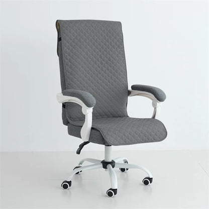 Office Chair Cover Anti-slip Long Boss Office Chairs Pad 1piece with Elastic Strap Swivel Computer Dust Armchair Slipcover