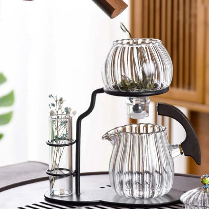 Lantern Model Glass Teapot Modern Decoration Kung Fu Teapot Drinkware Transparent Glass Tea Set 6 Cups For Drink