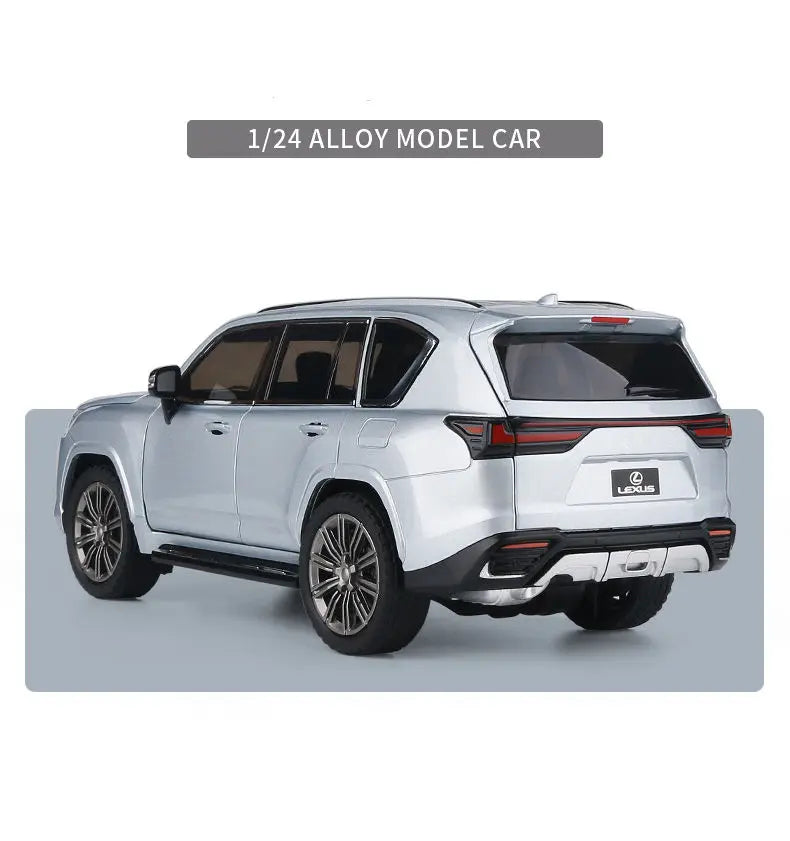 1:24 Lexus LX600 SUV Metal Model Car Toys Alloy Diecast Simulation Offroad Vehicles Sound And Light Cars
