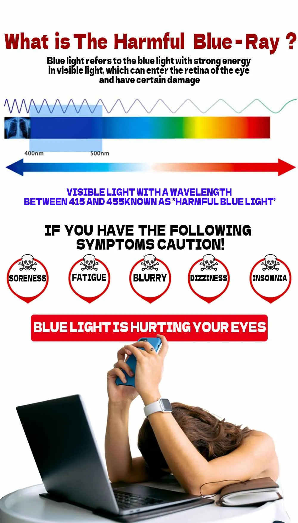 blue light Blocking 100%  Computer Blue Light Blocking Luxury blocking Fashion Glasses Computer