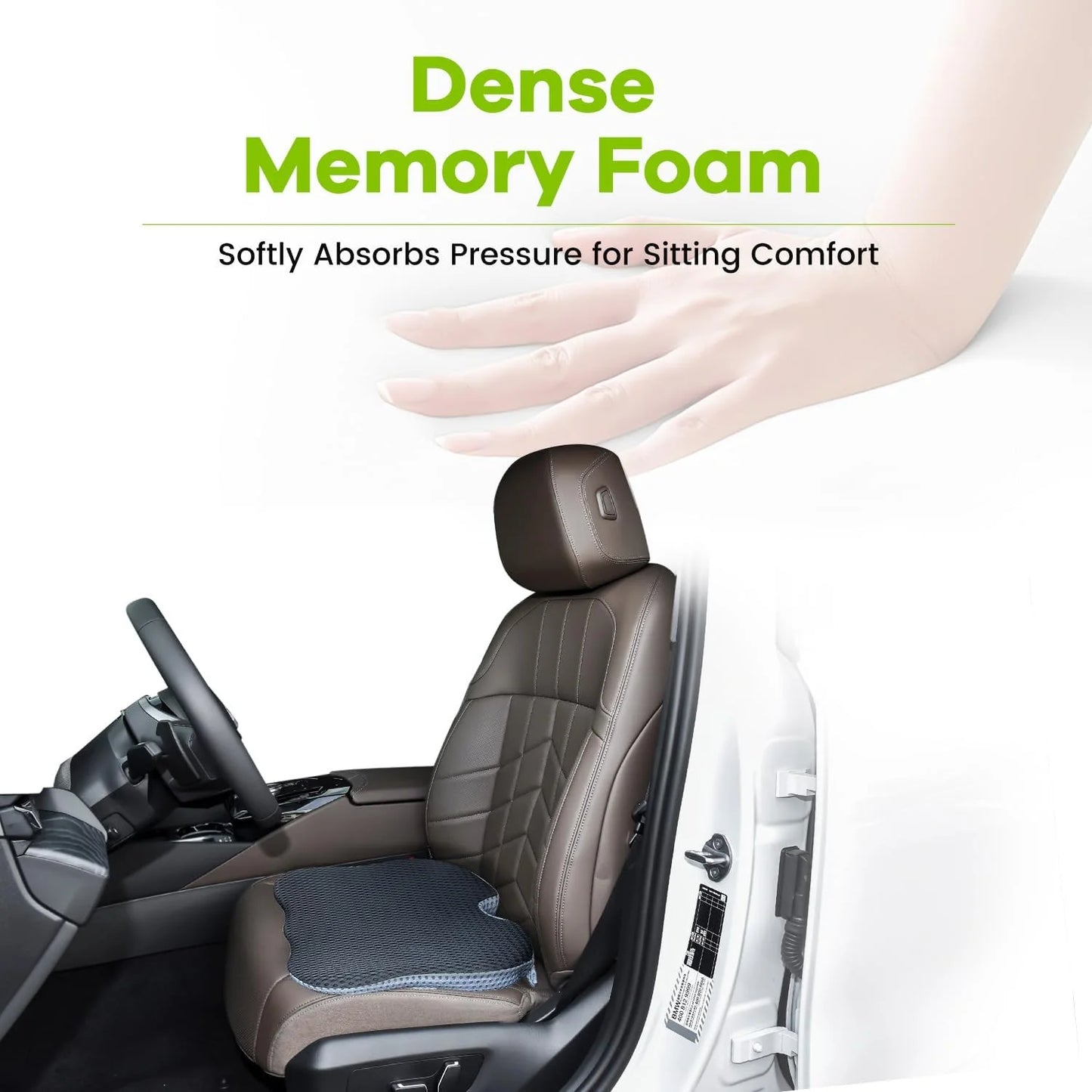 Car Seat Cushion/Waist Office Chair Back Lumbar Support Rest Rebound Memory Foam Cushion Pad Back Lumbar Cushion for Car Driver