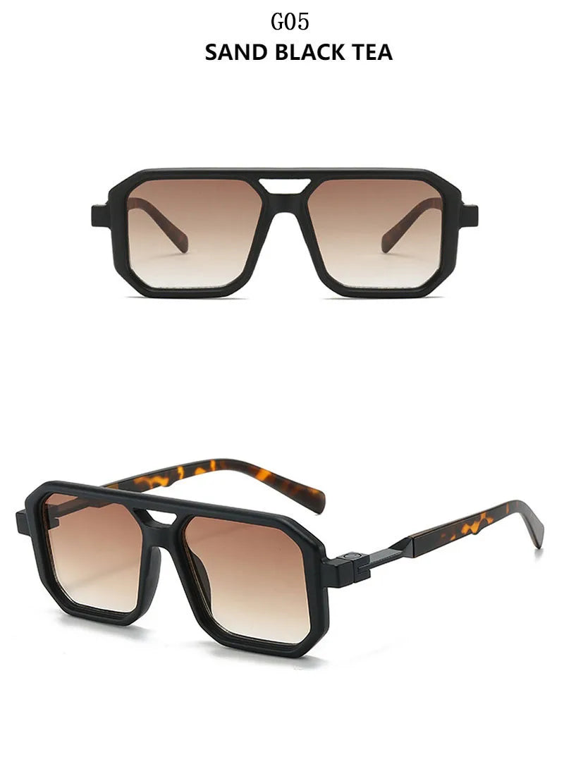 Vintage Square Sunglasses With UV400 Protection