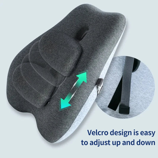 Memory Foam Massage Lumbar Support Cushion for Car and Office Chair