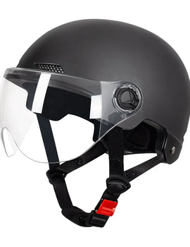 Bicycle Helmet Men's and Women's Adult  Cartoon Electric Bicycle Motorcycle Half Helmet with Goggles