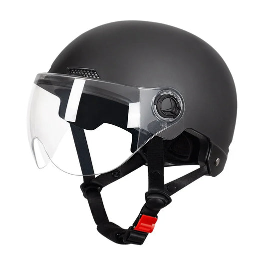 Bicycle Helmet Men's and Women's Adult Cartoon Bicycle Motorcycle Half Helmet with Goggles