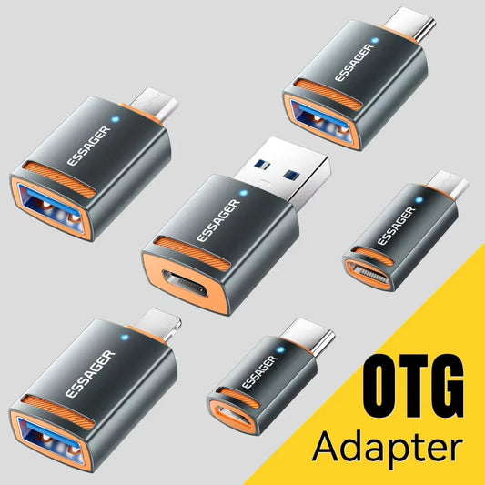 USB 3.0 OTG Adapter (Type-C / USB-A / Micro / Lightning Converter)