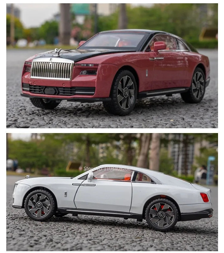 1:24 Rolls-Royce Spectre Cullinan Masory Car Model Toy Sound Light Shock Absorption Vehicle Models Desktop Ornaments Gift