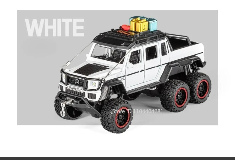 1:24 G63 G550 Diecast Alloy Miniature Model Toys Cars Sound Light Pull Back Doors Opened Off-road Vehicles Boys Birthday Present
