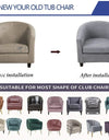 Tub Club Armchair Covers Leaves Jacquard Bar Chair Cover Solid Color Relax Single Sofa Slipcovers with Seat Cushion Cover Home