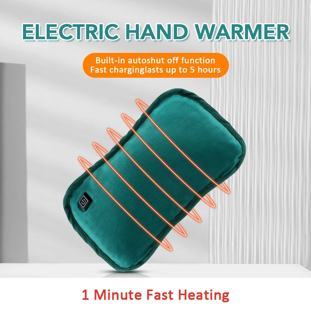 USB Hand Warmer Temperature Adjustable Hot Bag Graphene Heat Warm Pad Portable Gloves Pad Electric Hand Office Home
