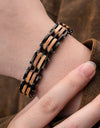 Fashion Bracelet for Metal Stainless Steel Wood Strap Jewelry Bracelets