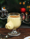 1/2pcs Reindeer Wine Glass Cocktail Juice Cup Clear Beer Mug Water Milk COFFE Whiskey Glasses Drinkware Shot Cups