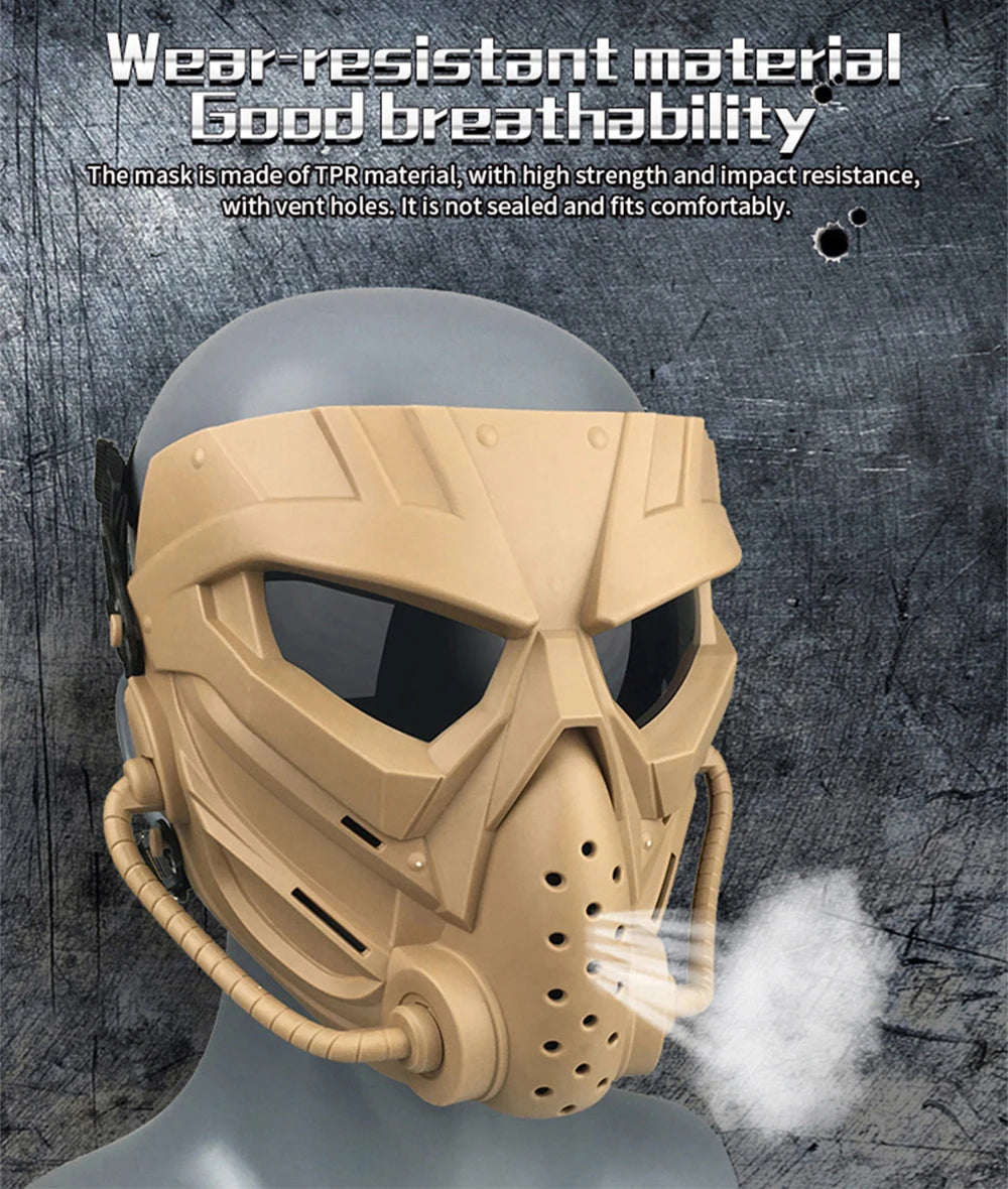 Airsoft Masks Defensive PC Lens Skull Mask Outdoor Shooting Mouth Mask Hunting Tactical Paintball Protection Face Mask