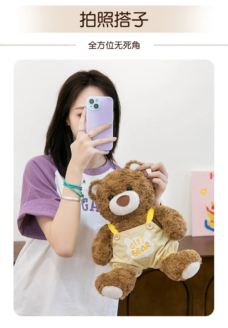 Kawaii Plush Teddy Bear Sitting Posture Stuffed Doll Soft Cute Cuddly Toy for Kids Birthday Xmas Gift Large Small Size Wholesale