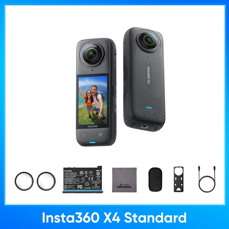 Insta360 X4 8K Waterproof 360 Action Camera with AI Stabilization and Removable Lens Guards