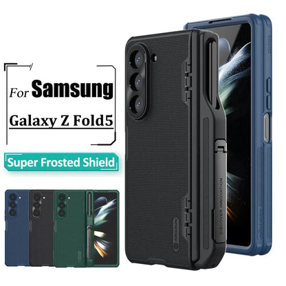 Super Frosted Shield Fold Case For Samsung Galaxy Z Fold5 Case Matte TPU + PC Anti Fingerprint Shockproof Back Cover