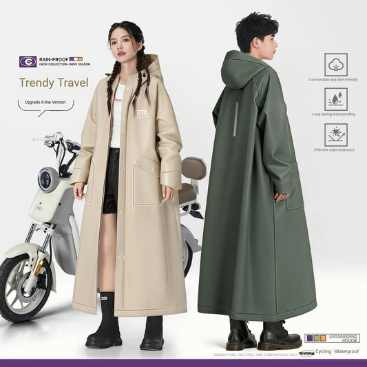 Full Body Waterproof Rain Poncho for Motorcycle and Outdoor Activities