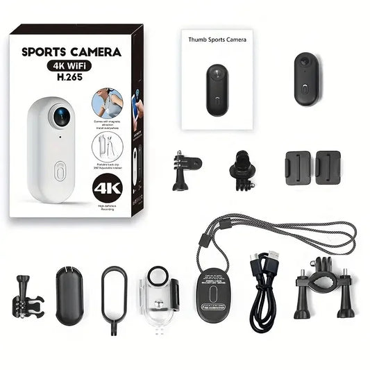 Mini 4K Thumb Action Camera with WiFi Remote Control and Electronic Image Stabilization
