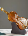 High Borosilicate Glass Wine Bottle Guitar Violin Decanter Wine Set Thickened Transparent Craft Decanter Bottle Decoration