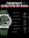 TPU Strap Sports Quartz Wristwatch Mele Waterproof Military Digital Clock