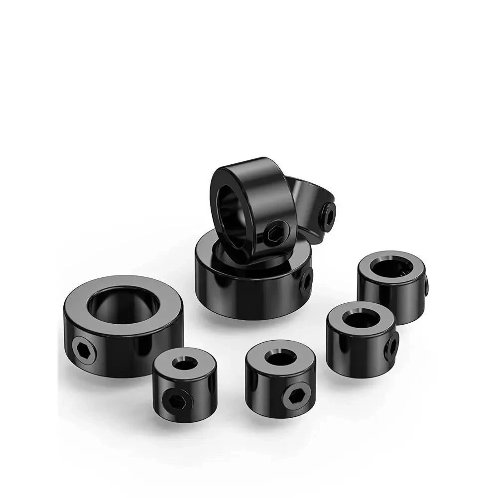 Drill Depth Stop Bit Collar Set Adjustable Positioner Limit Ring Allen Wrench Tighten The Stopper Set-Screws Woodworking Tool