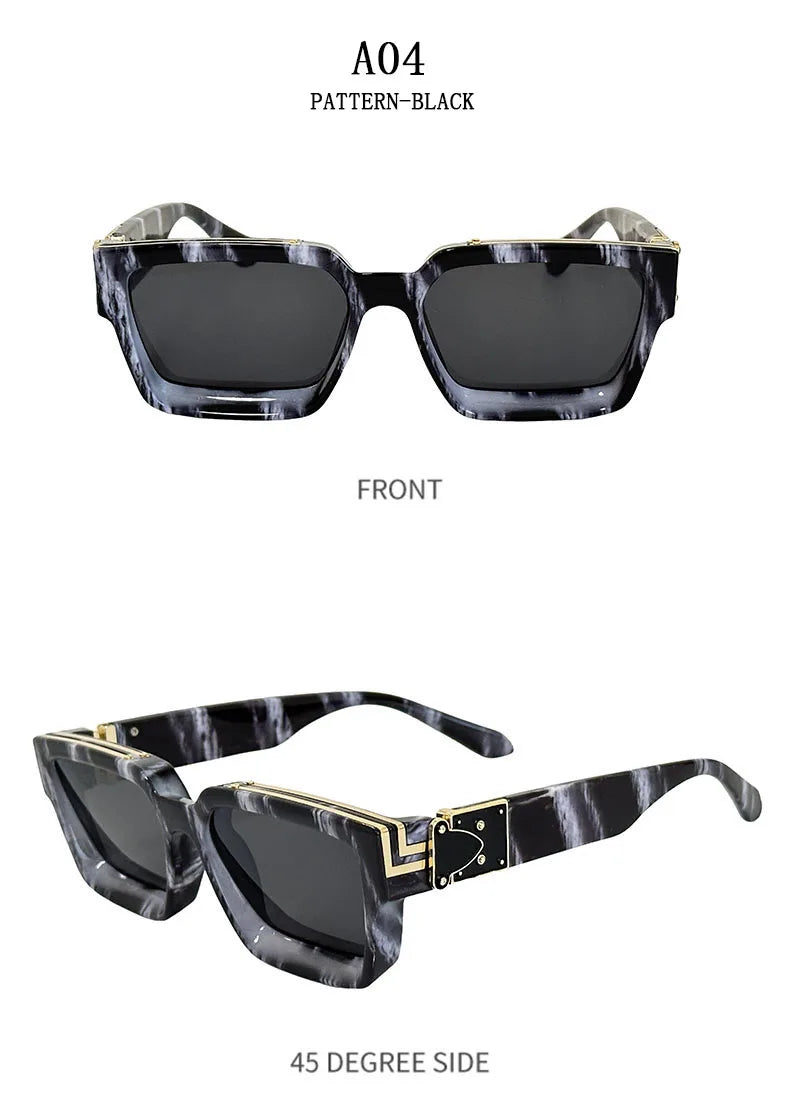 Millionaire Square Sunglasses With UV400 Protection