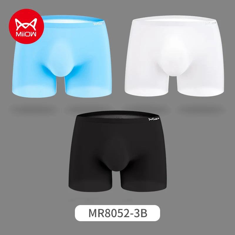 3-Pack Men's Ice Silk Underpants – Lightweight & Cool