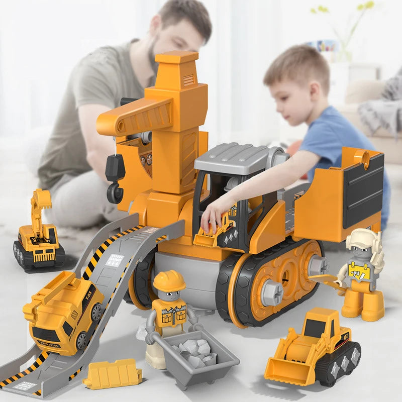 Screw Toy Nut Disassembly Deformed Blocks Engineer Truck Excavator Building Education Construction Set Kids Plastic Boy Toy Gift