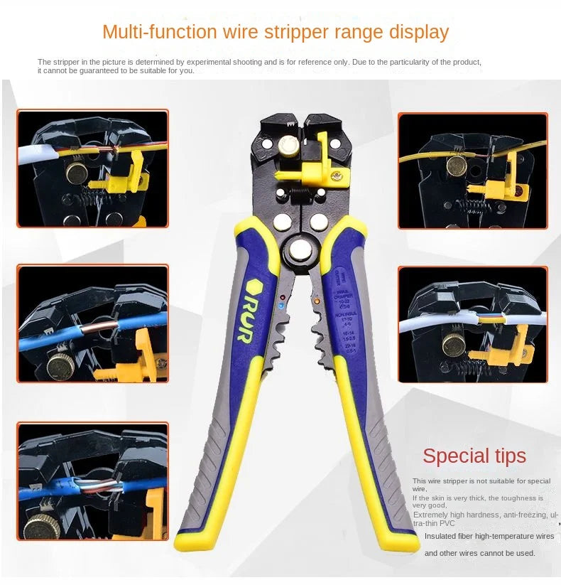 Handheld Wire Stripper Quick Copper Wire Stripping Tool Decrustation Plier Adjustable Electric Wire Cable Peel Electrician Cut