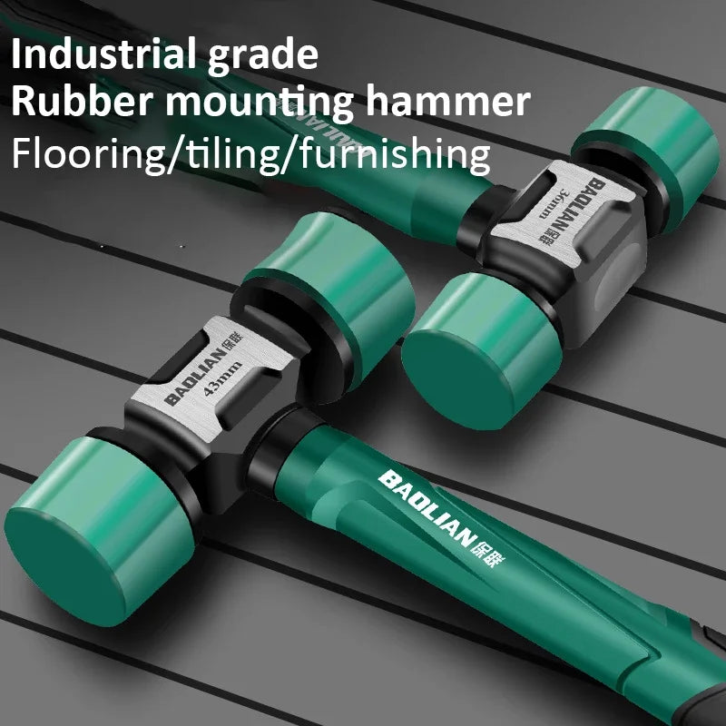 Rubber Hammer Transformable Multifunctional High Resilience Rubber Hammer Anti-vibration and Non-slip Professional Work Tools