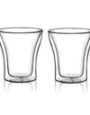 2/4/6pcs Screw Thread Espresso Cups Set Double Wall Glass Coffee Mugs Set 80ml Shot Glass Insulated Teacup Coffee Accessories
