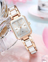 Ceramics Elegant Watch for Women Luxury Brand Waterproof Square Black Ladies Wrist watches