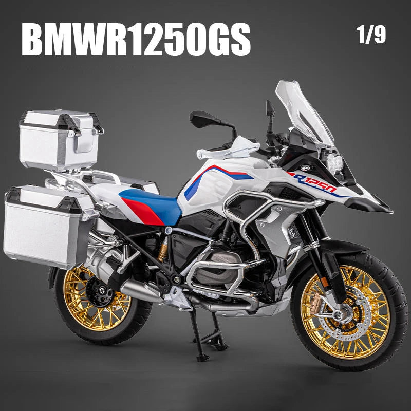 1:9 R1250GS ADV Alloy Die Cast Motorcycle Model Toy Vehicle Collection Sound and Light Off Road Autocycle Toys Car