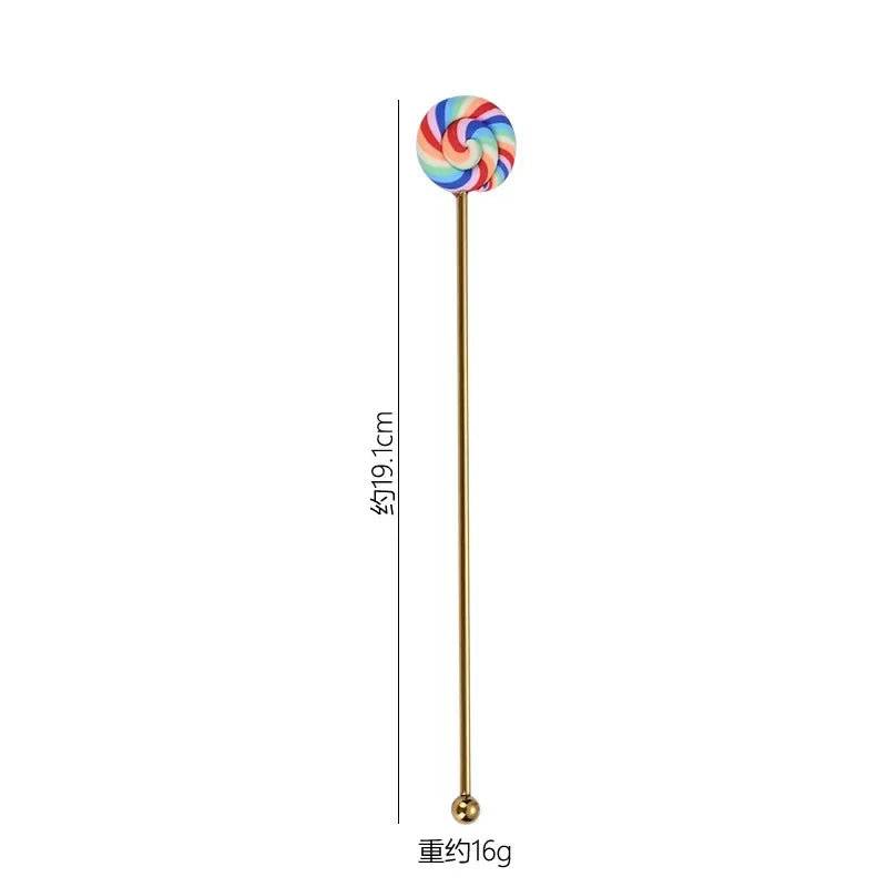 Creative Stainless Steel Cartoon Mixing Rod Long Handle Cocktail Stir Stick Coffee Juice Mixer Reusable Swizzle Stick Bar Tools
