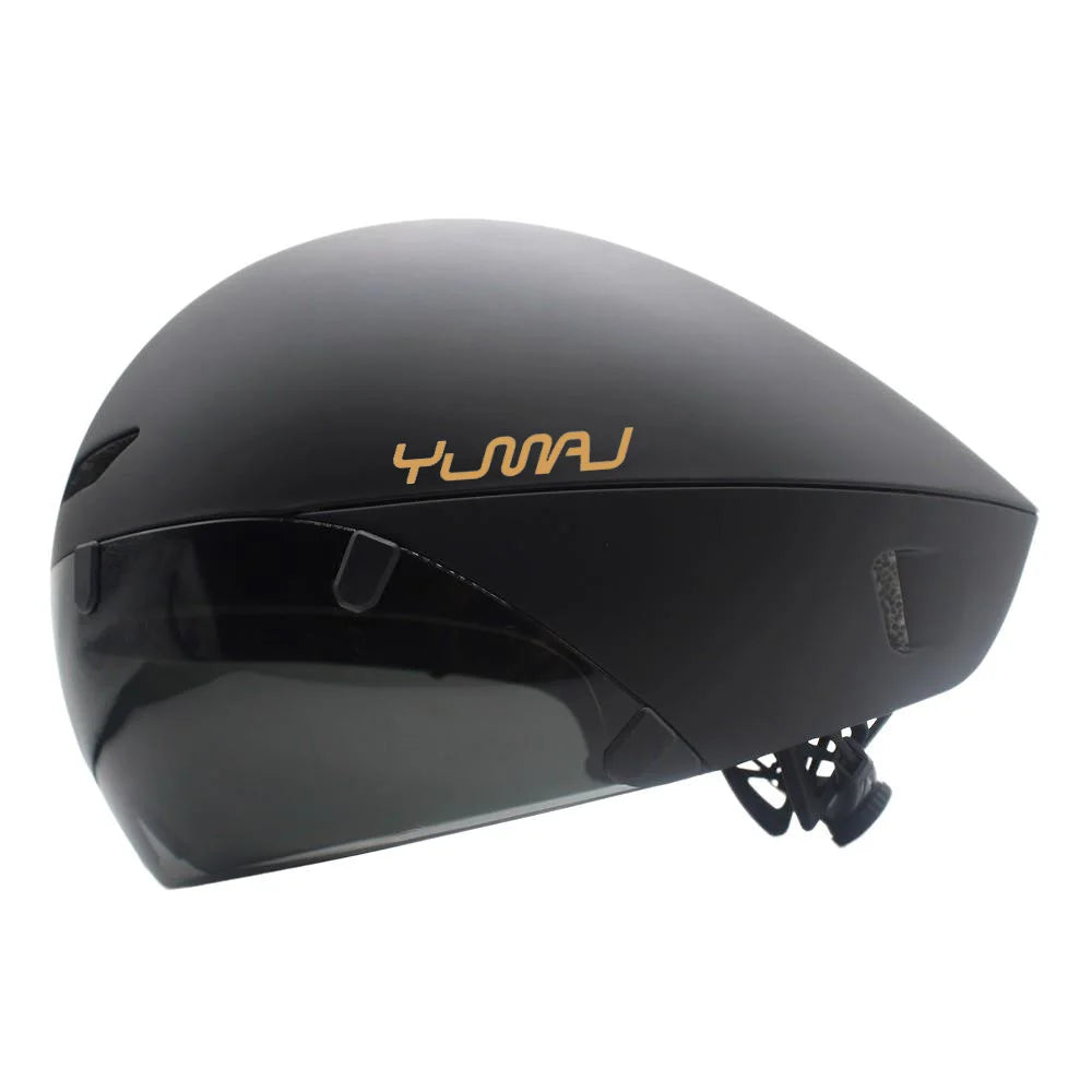 Aerodynamic Triathlon Cycling Helmet With Magnetic Goggles