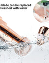 Xiaomi 1pc Rechargeable 2in1 Eyebrow Razor and Hair Shaver with LED Light Painlessly Remove Peach Fuzz Facial Hair Eyebrows Lips