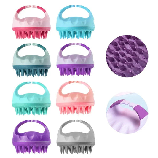 Shampoo Head Scalp Massage Brush Silicone Soft Skin Friendly Hair Washing Massager Comb SPA Massage Brush Beauty Hair Tool Salon