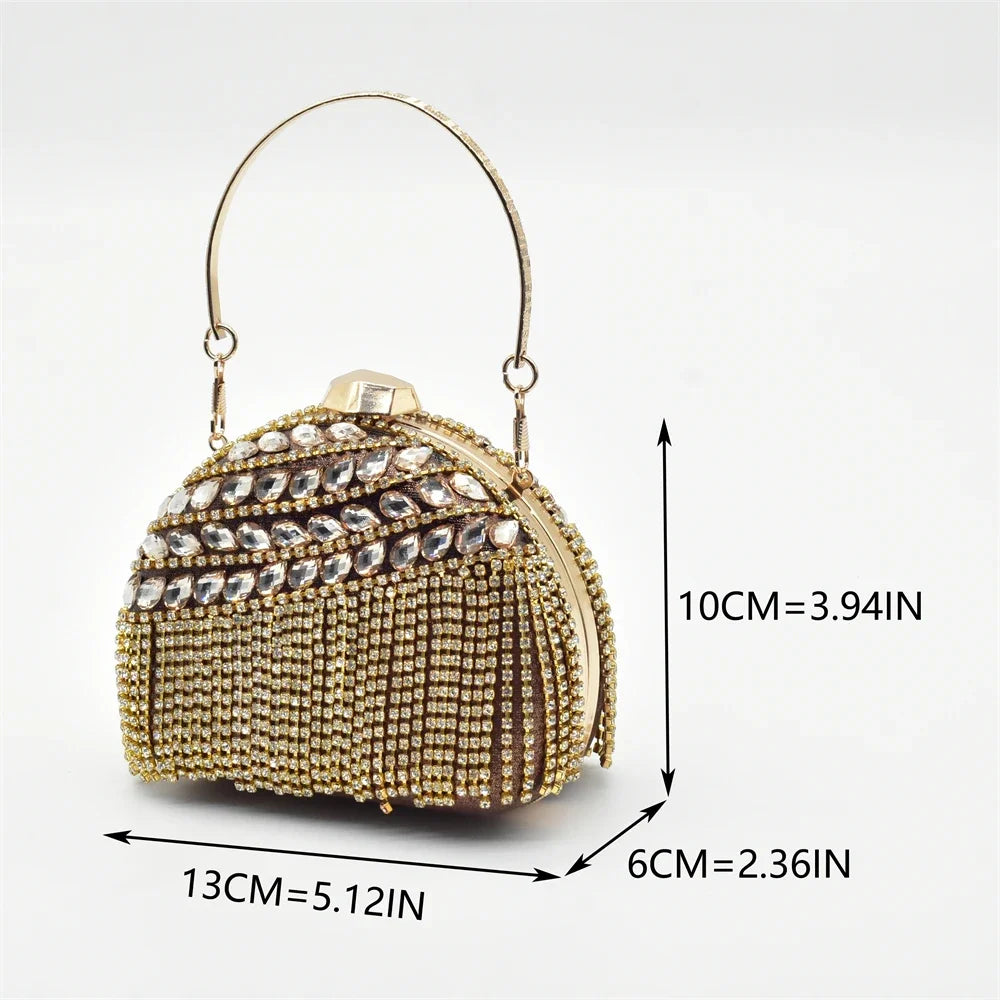 African Wedding Shoes and Bag Set with Rhinestone Italian Design Shoes with Matching Bags Nigerian Lady Party Pumps