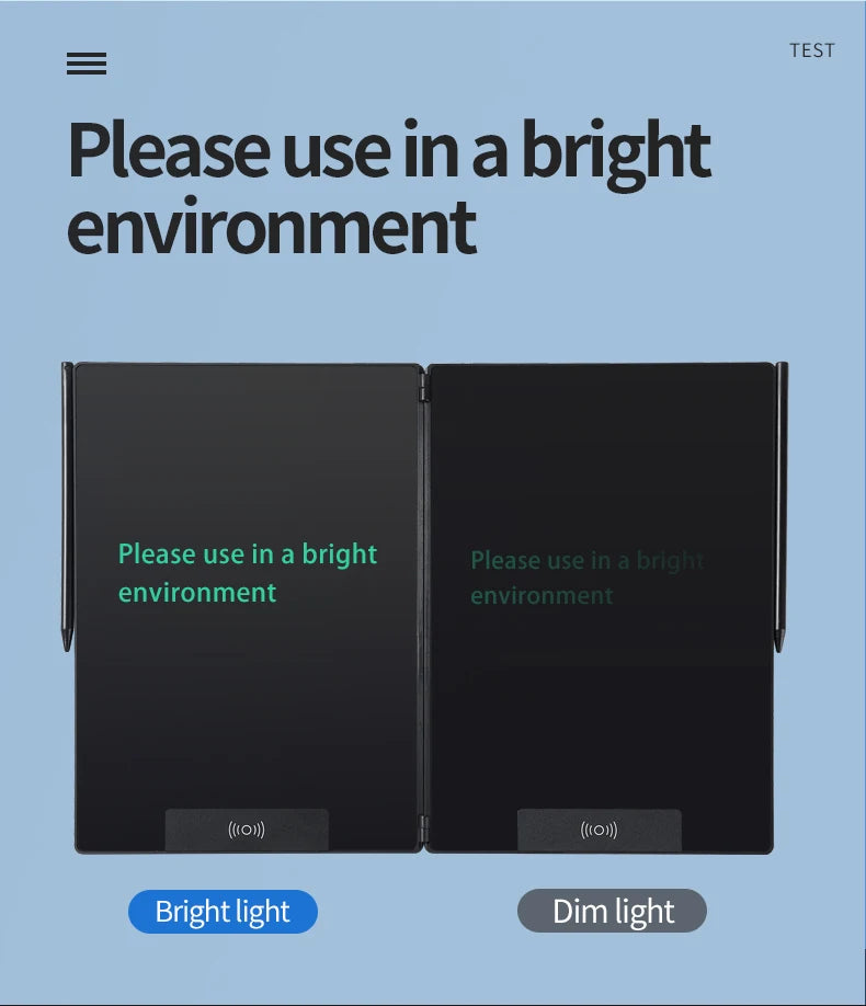 14.3-inch Folding Screen  LCD Superfine Handwriting Writing Board Meeting megnetic to Eras Drawings Tablet Split screen