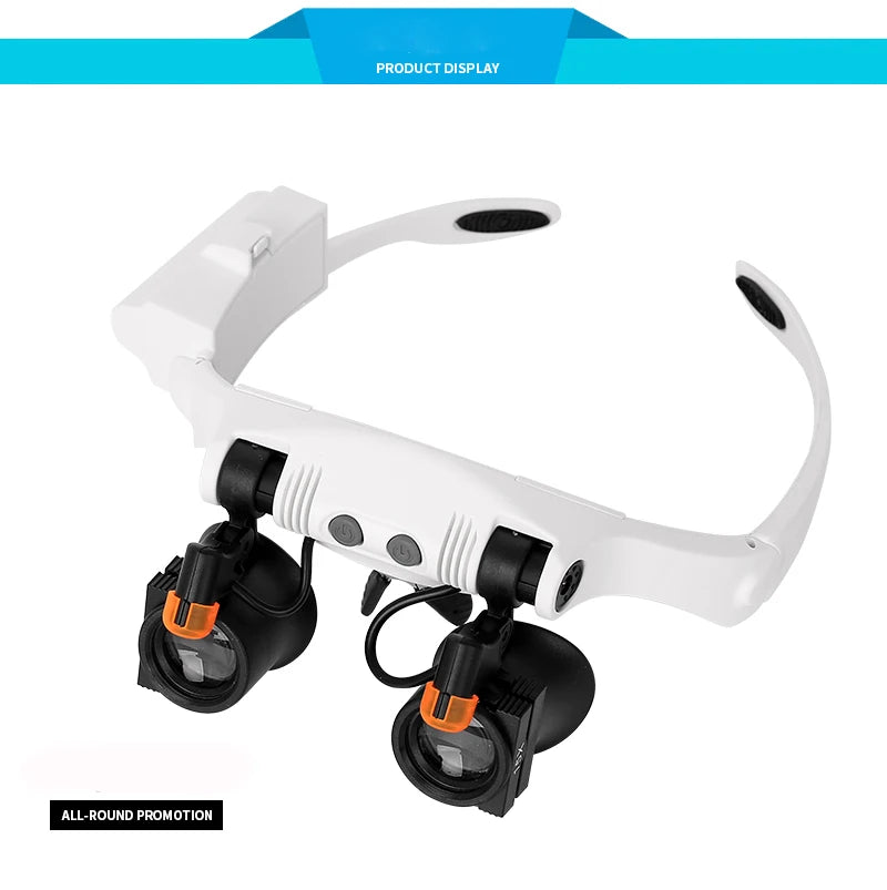 Head Magnifying Glass LED 21X Multi Lens Hands Free Magnifier