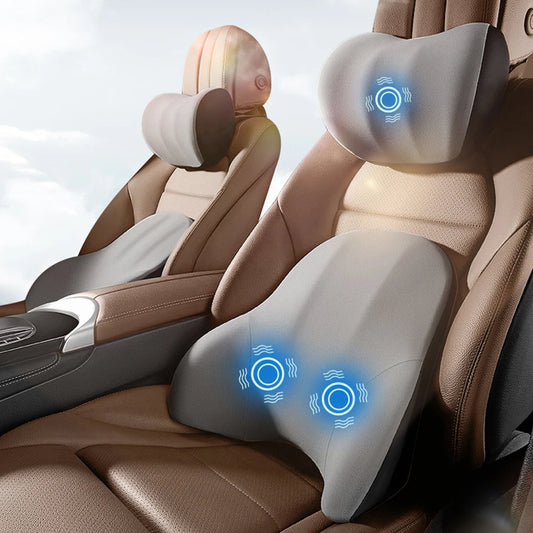Electric Vibration Massage Car Lumbar Support and Neck Pillow